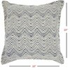 Homeroots 20 x 20 in. Indigo & Ivory Waves Throw Pillow 386098